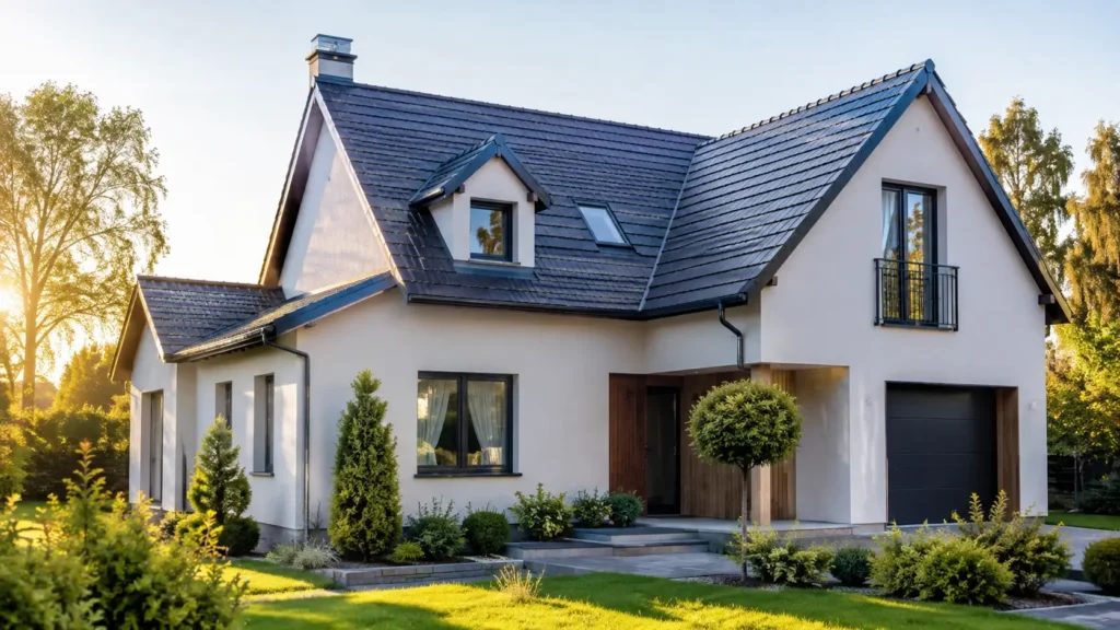 Maison contemporaine au jardin doré
